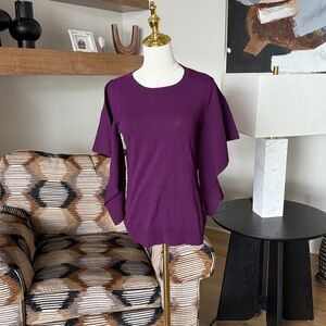 Cabi Peek Purple Sweater